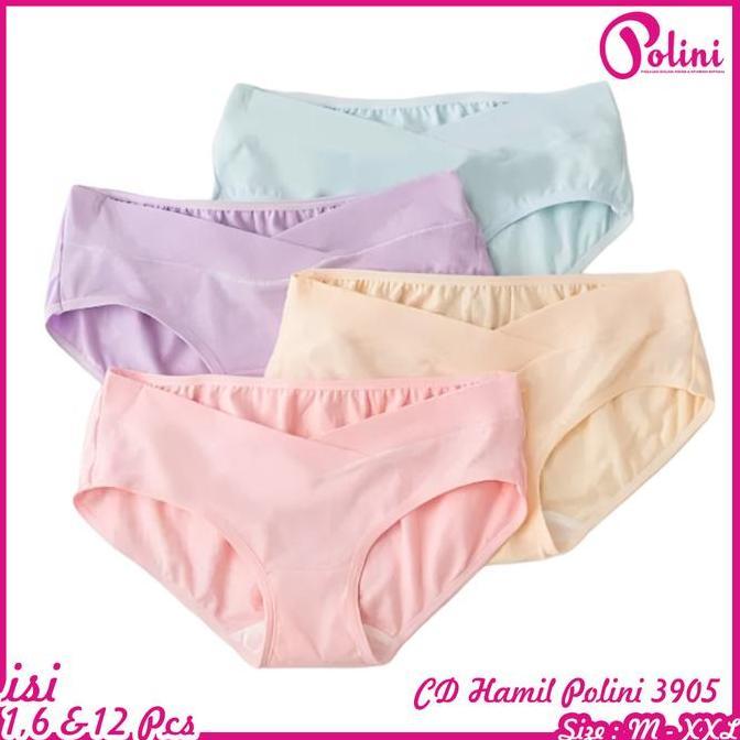 NEW POLINI - PAKET HEMAT 6&12PCS CELANA DALAM WANITA HAMIL CD BUMIL POLINI 3905 BEST