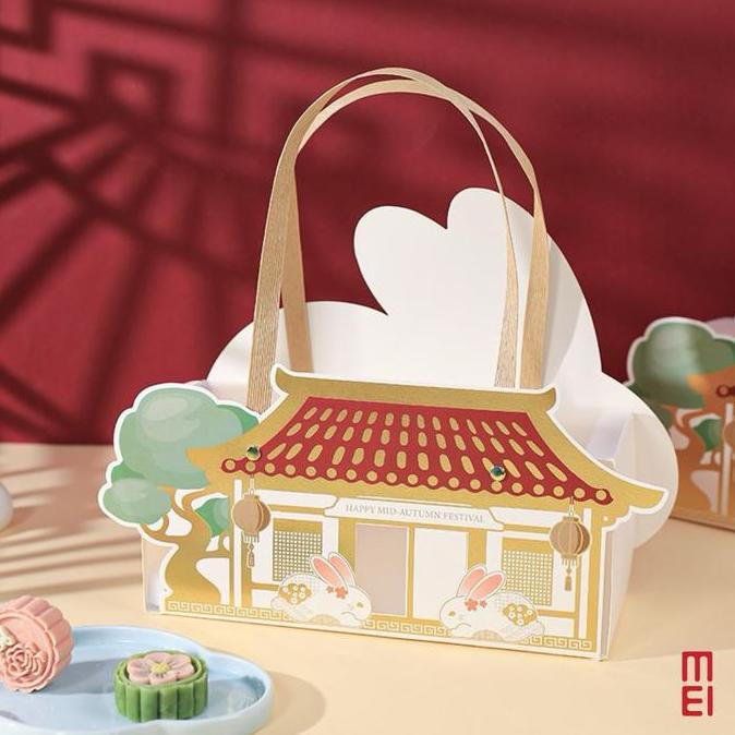 MEI Premium Hampers Mooncake Kue Bulan dengan Bahan Hongkong - Pilihan Rasa Pure White Lotus & White