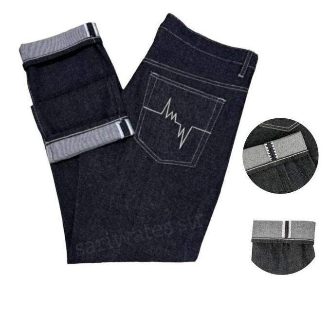 Celana Jeans Selvedge Pria Celana Panjang Denim 15 Oz 26 27 28 29 30 31 32 33 34 35 36 37 38