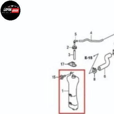 tabung air radiator + tutup Honda Brio Mobilio BRV city freed