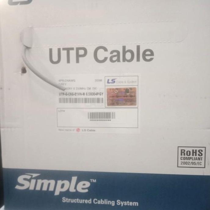 Kabel UTP Cat 6 UTP Cable LS Simple