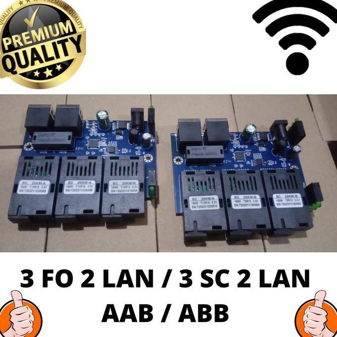 KONVERTER 3 FO 2 LAN PCB