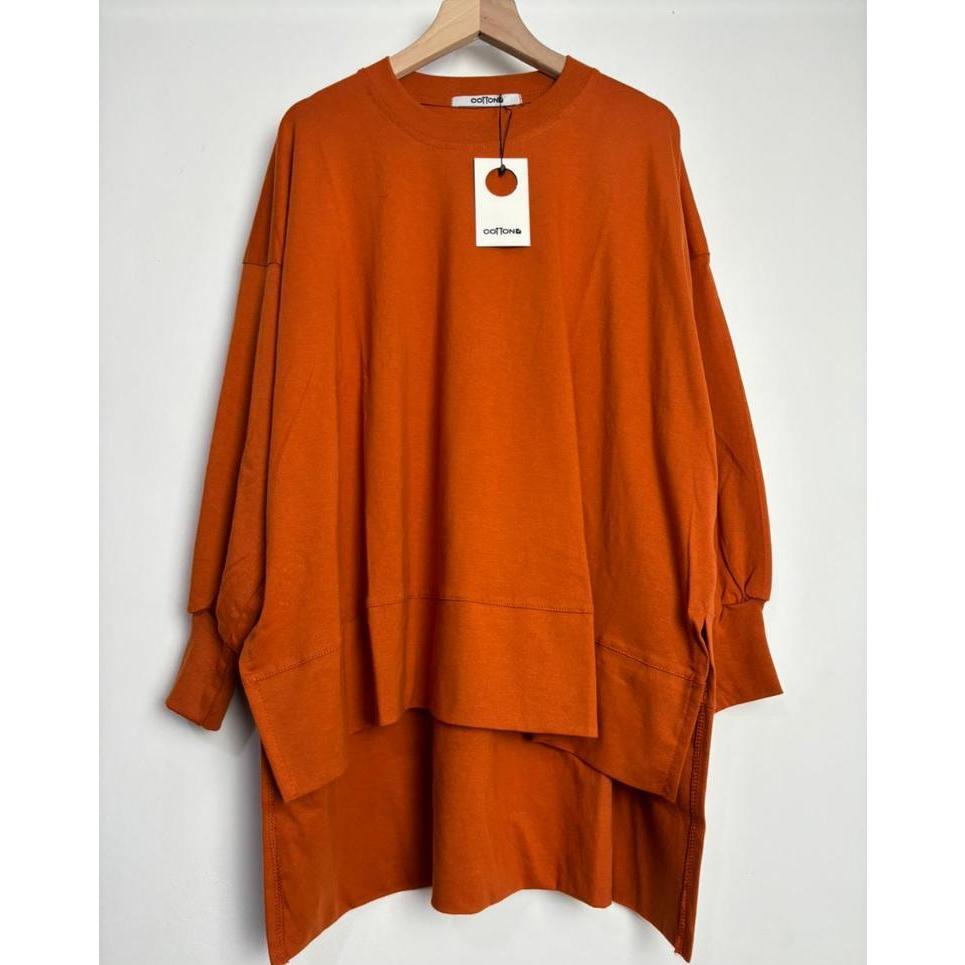 Kaos Tunik Wanita Baju Atasan Oversize Kaos Polos Big Size Jumbo ld 130