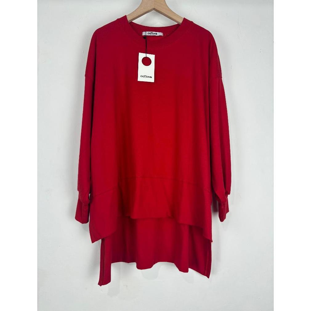 Kaos Oversize Jumbo Tunik Lengan Panjang Ld 130 Atasan Tunik Polos Wanita Ld 130