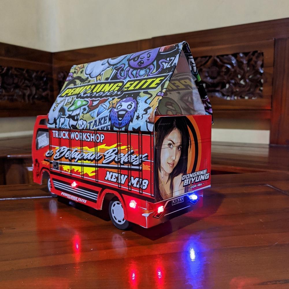 Miniatur Truk Oleng Trending Topic Full Lampu Dan Terpal Terbaru Trending