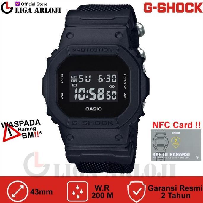Casio G-Shock DW-5600BBN-1DR Jam Tangan Pria Dital GSHOCK DW5600 DW5600BBN DW-5600BBN-1 Blackout Kan