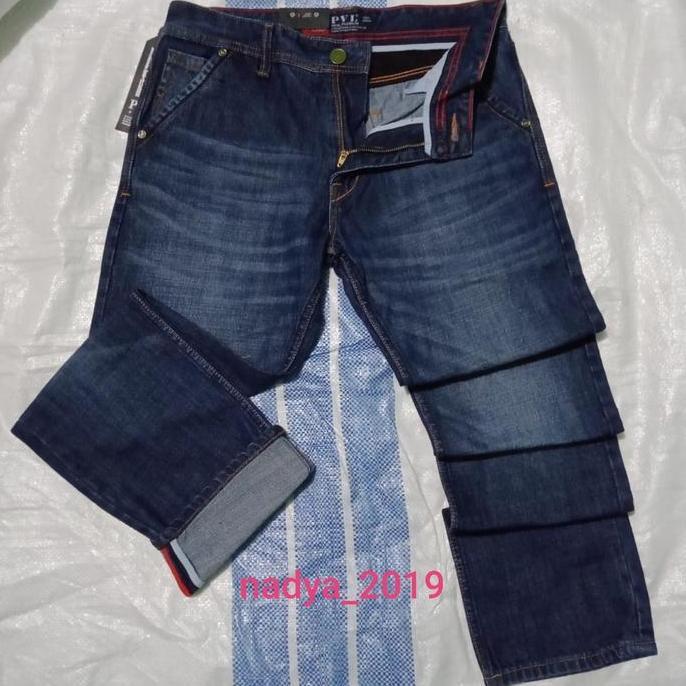 CELANA JEANS ORINAL MERK PAVEL BLUE BLACK Straht
