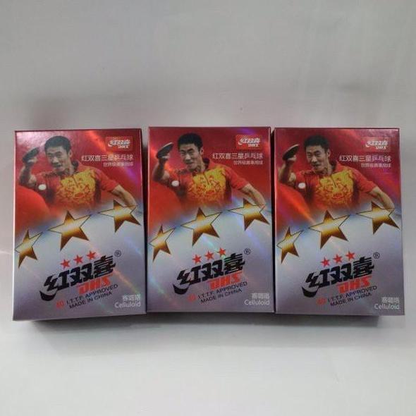 BOLA PINGPONG DHS 3 STAR Putih