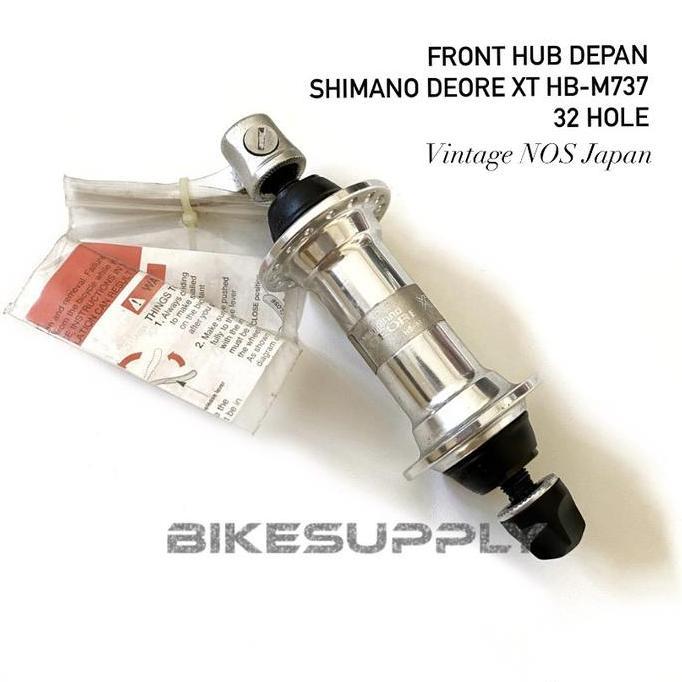 Front Hub Depan Sepeda Shimano Deore Xt Parallax M737 Lubang 32 H / 36 Hole (32H /36H) Japan Vintage