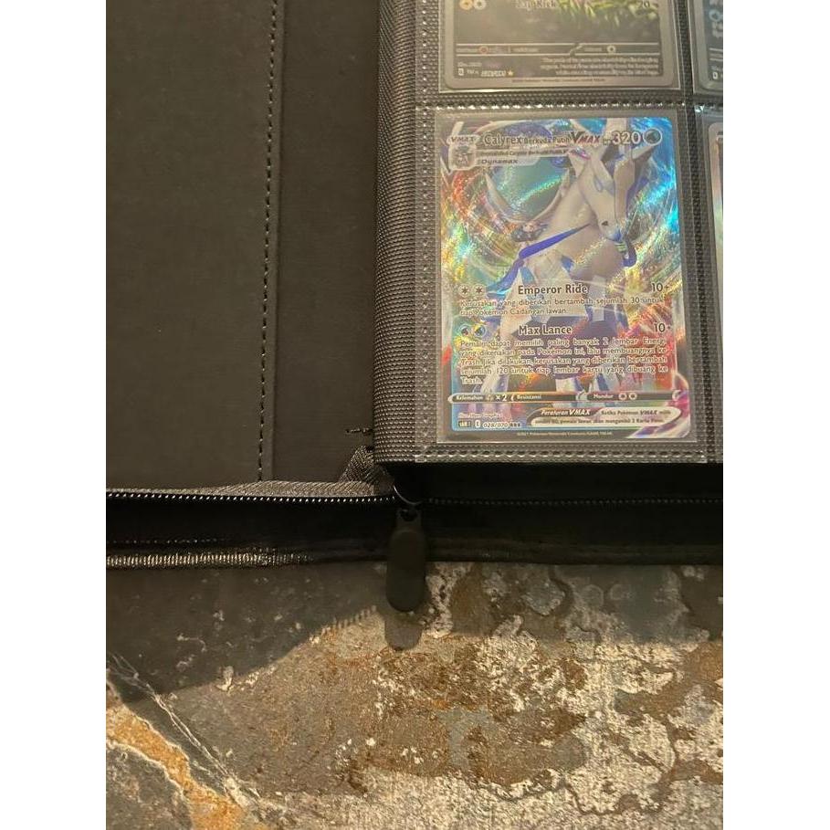 Hice Premium Zip Album Card Binder 16 Pocket Binder Kartu Pokemon Magic One Piece Flesh And Blood Ku