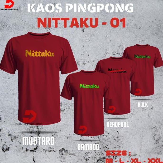 KPNM01 - KAOS PINGPONG BAJU TENIS MEJA NITTAKU PREMIUM SABLON DTF