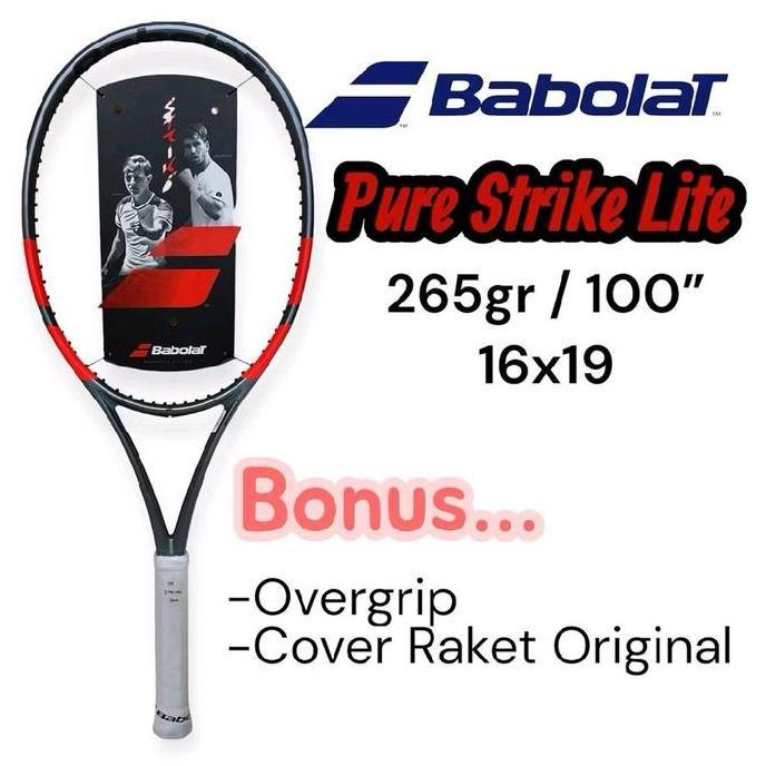 Raket Tenis Babolat Pure Strike Lite gen 4 265gr 100inc / Raket Tenis Babolat