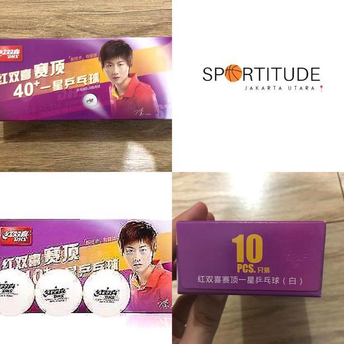 Bola Tenis Meja Bola Pingpong DHS 40+ 1Star isi 10