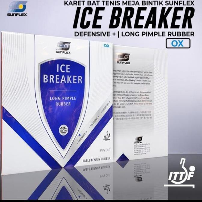 Karet Bat Tenis Meja Pingpong Sunflex Ice Breaker OX