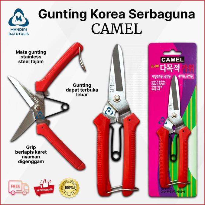 Gunting Korea CAMEL - Gunting Serbaguna - Gunting Hollow - Holo Kawat Seng