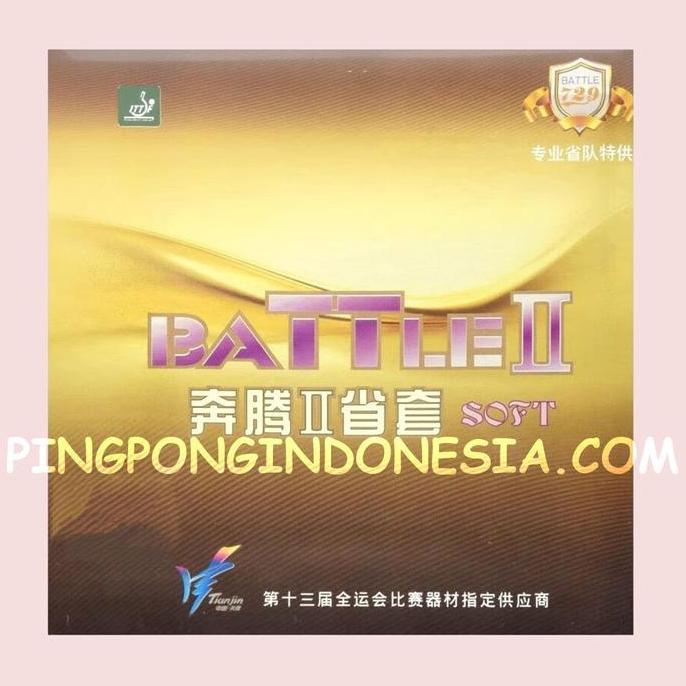 729 Battle II Soft -Karet Rubber Pingpong RITC Friendship2 Bat Bet OFF