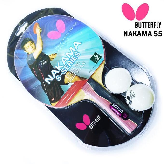 Bet Pingpong Tenis Meja Raket Pingpong Tenis Meja Butterfly Nakama S5