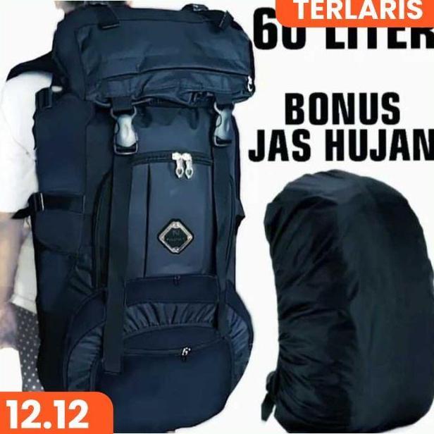 Tas Ransel gunung polonet Tas Gunung Carrier Murah 60liter Tas ransel outdor Tas camping koperkuromi