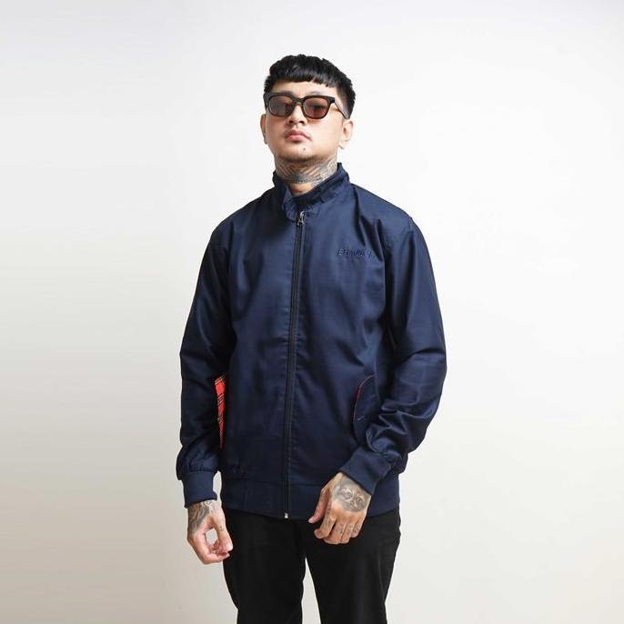 Breakside Jacket Harrington Epic - Navy Blue Jaket Casual  Pria