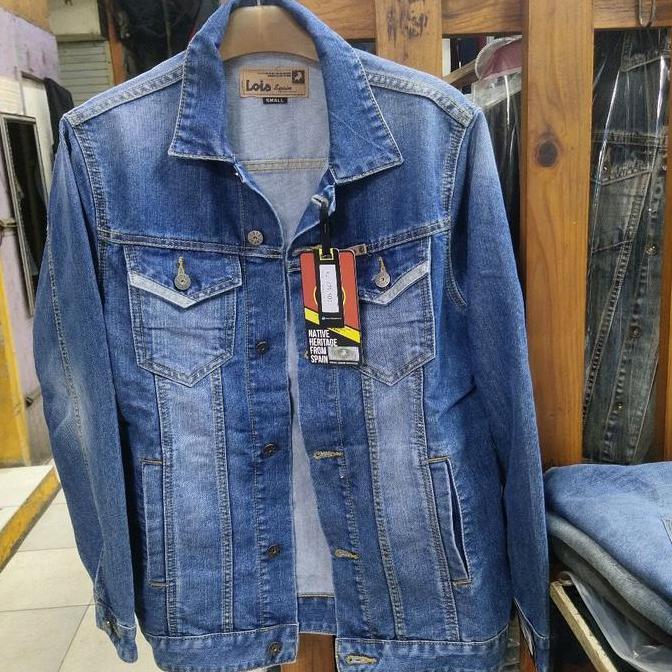 Jaket lois jeans pria motif sobek dan polos orinal
