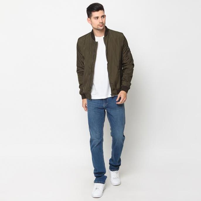 Emba Classic - Bertucio Jaket Bomber Pria Material Nylon Regular Fit Casual  Parasut