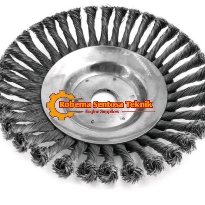 Mata Pisau Potong Rumput Model Sikat Baja Ukuran