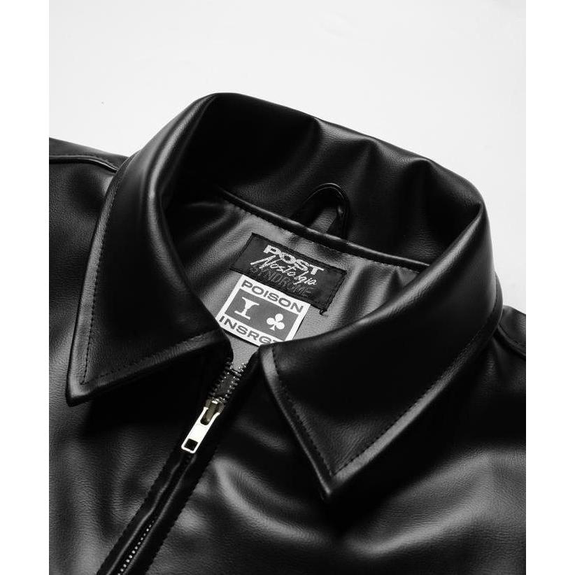 POISON FOREVER x INSURGENT CLUB POST NOSTALGIA FAUX LEATHER JACKET