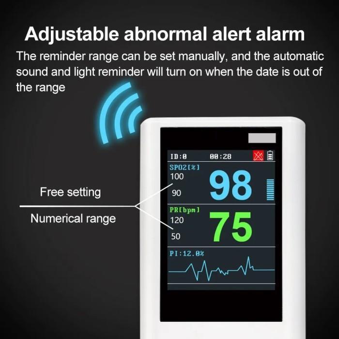 Pulse Oximeter Handheld With Batery Charger Original Dan Terpercaya