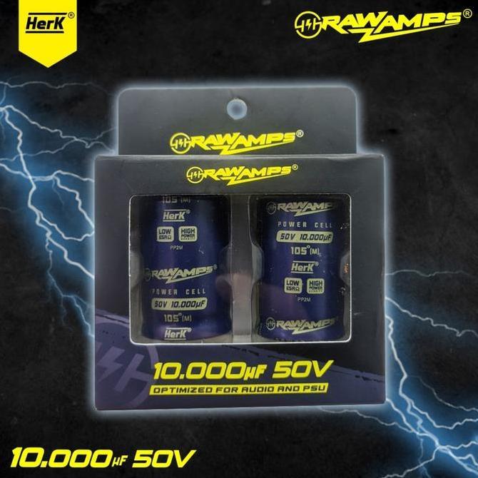 CAPASITOR ELCO HERK 10000UF 50V RAWAMPS 10000 MIKRO 50 V ORIGINAL ASLI
