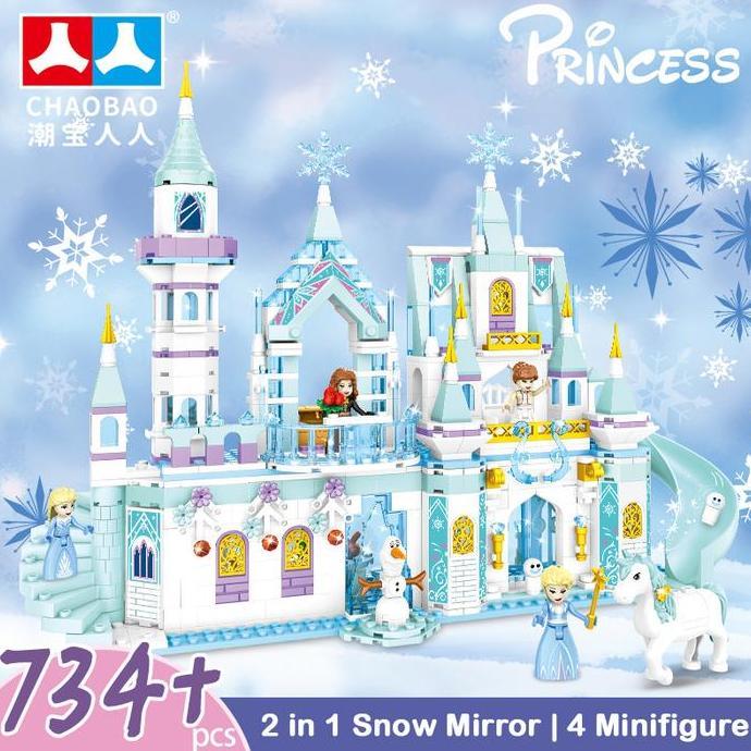 PROMO Mainan Chaobao Bricks Princess Frozen Big Ice Castle