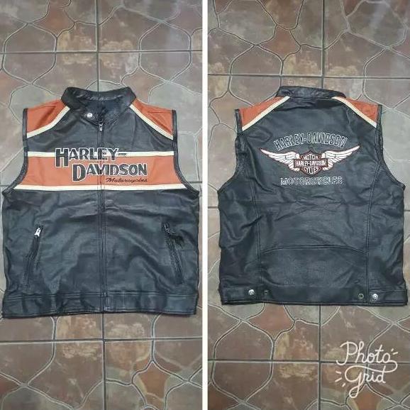 Rompi kulit Harley Davidson,rompi custom