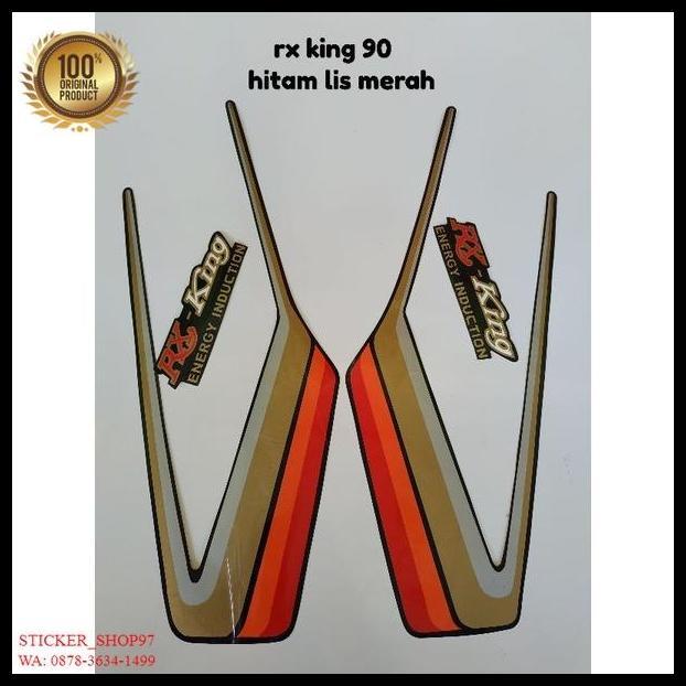 DISKON (ORI) STRIPING YAMAHA RX KING  1990 HITAM LIST MERAH KUALITAS ORIGINAL 