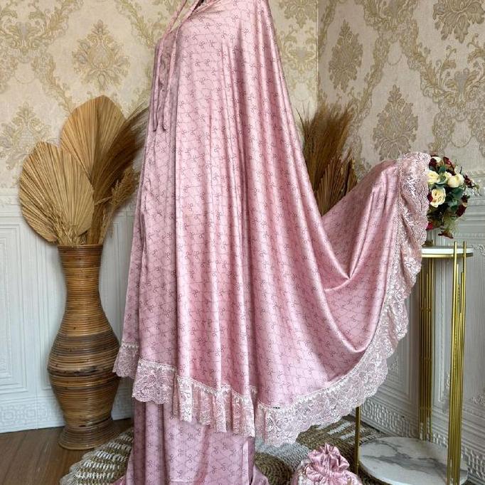 Mytesa - Mukena Noora Series Premium - Mukena satin silk premium exclusive Mewah - Mukena satin prin
