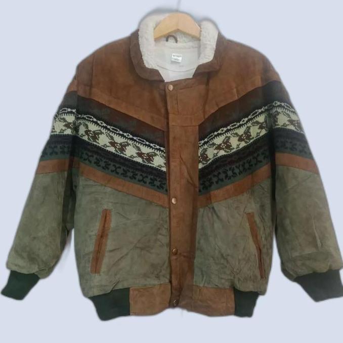 jaket kulit vintage pria