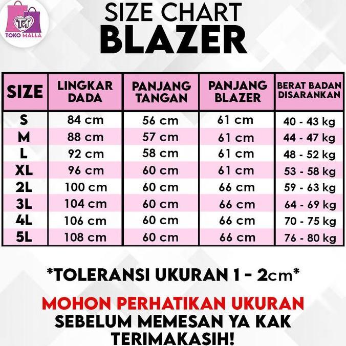 Jas Blazer Wanita Jas Kerja Kantor Cewe Polos Dewasa Anak Jaket Blezer Cewek Pakaian Formal Kantoran