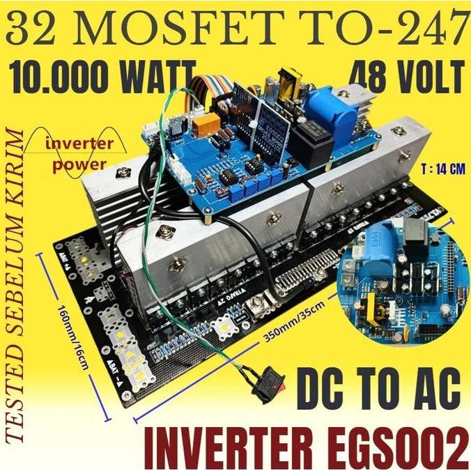 POWER INVERTER MODUL PURE SINE WAVE EGS002 32 MOSFET TO-247 DC AC220 ORIGINAL DAN TERPERCAYA