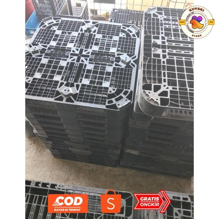 KUYAKI PALET PLASTIK HDPE UKURAN LENGKAP FLAT TEBAL PREMIUM