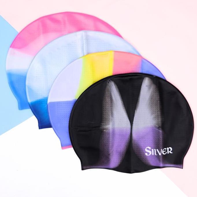 SILVER Topi Renang Dewasa Silikon Adult Silicone Swimcap - 17008.002
