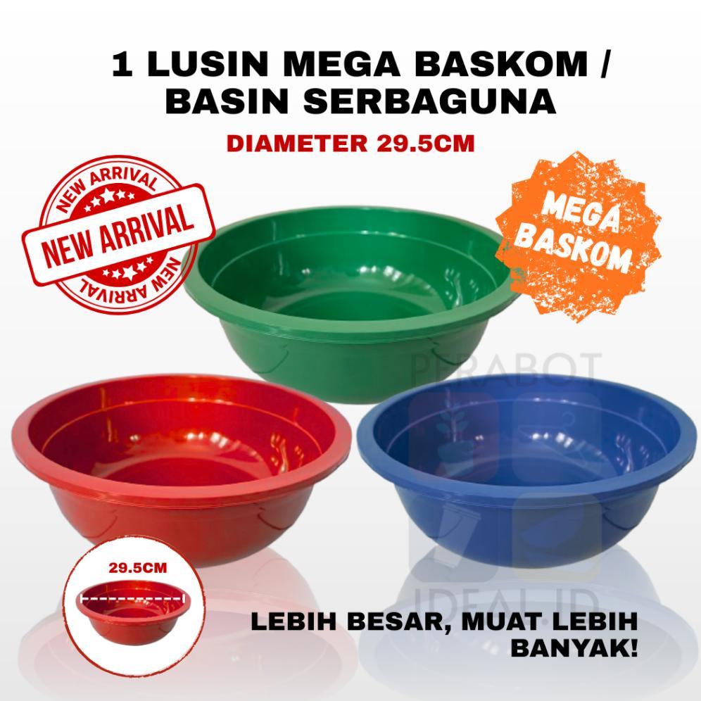 1 LUSIN (12PCS) BASKOM PLASTIK 14 BESAR/ WASKOM BATIK/BASKOM TEBAL /BASIN SERBAGUNA UNTUK HAJATAN