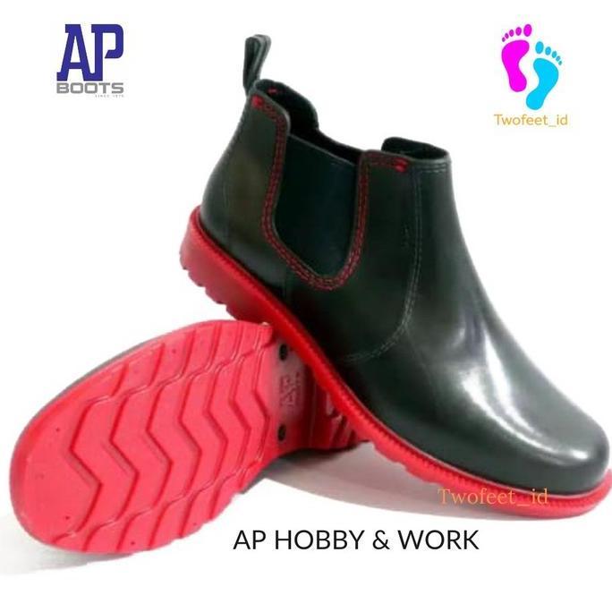 SEPATU BOOT AP HOBBY & WORK/SEPATU BOOTS AP HOBBY AND WORK/AP BOOTS HOBBY AND WORK 39-42 BLACK RED