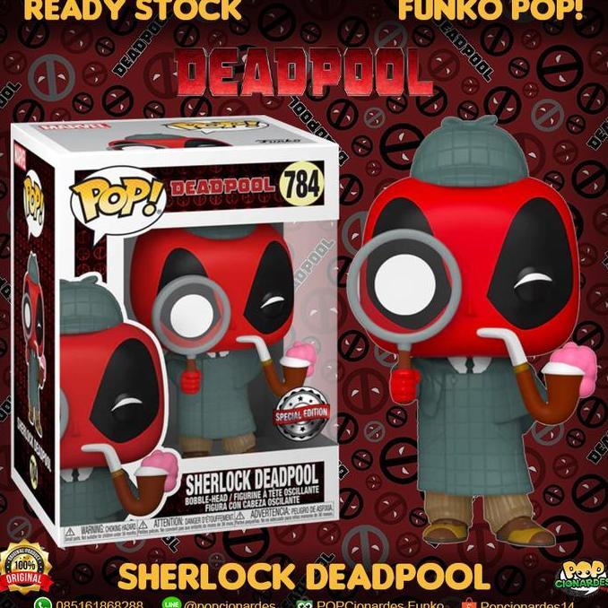 Funko POP Marvel - Deadpool 30th Anniversary - Sherlock Deadpool #784