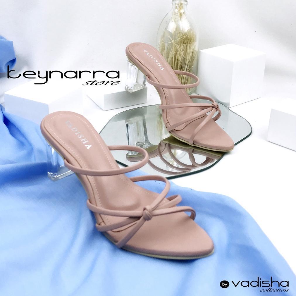 VADISHA ADIVA Sendal Wanita, Sendal Heels/ Sendal Hak Kaca 7cm  CM-307 By.Keynarra Store