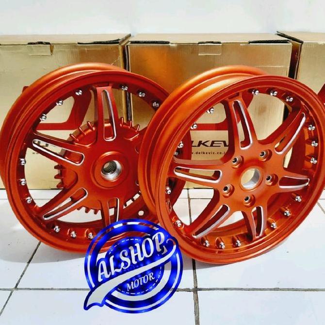VELG RACING DELKEVIC VESPA SPRINT PRIMAVERA LX S VELG VESPA DELKEVIC Emas Mesin Original