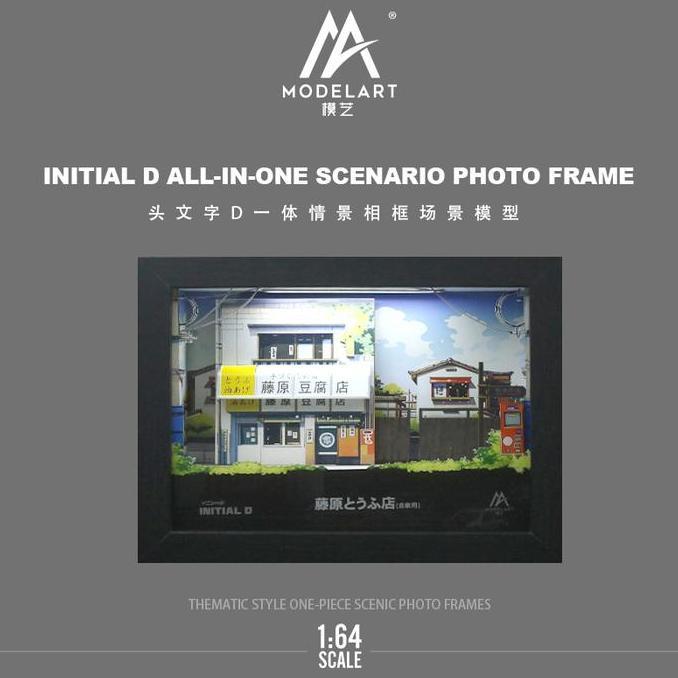 Model Art Time Micro 1:64 Initial D Initial D All-In-One Scenario Photo Frame with LED Light Limited