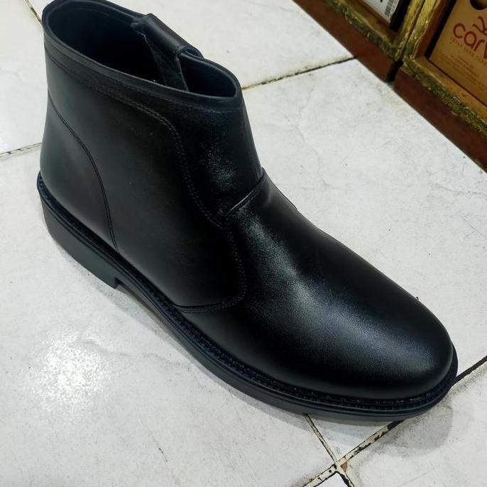 sepatu pdh pria kulit asli orinal resleting samping