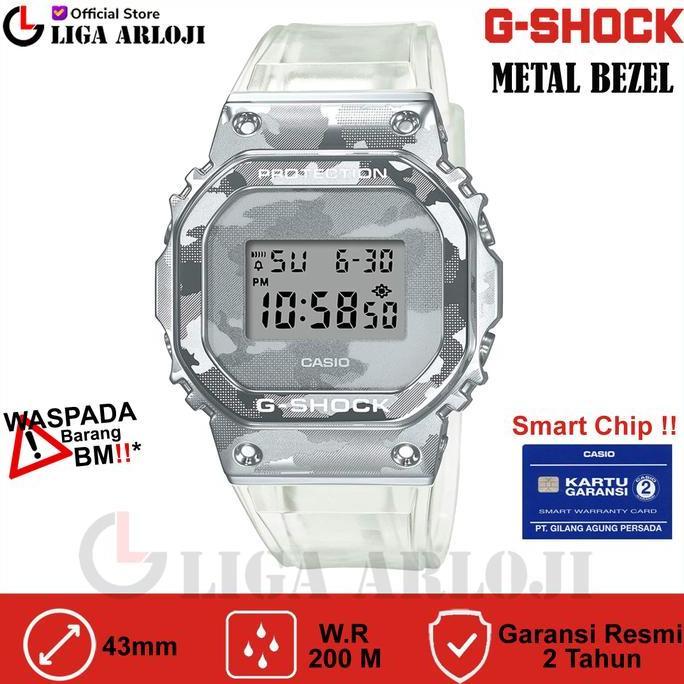 Casio G-Shock Gm-5600Scm-1Dr Jam Tangan Pria Gshock Gm5600 Metal