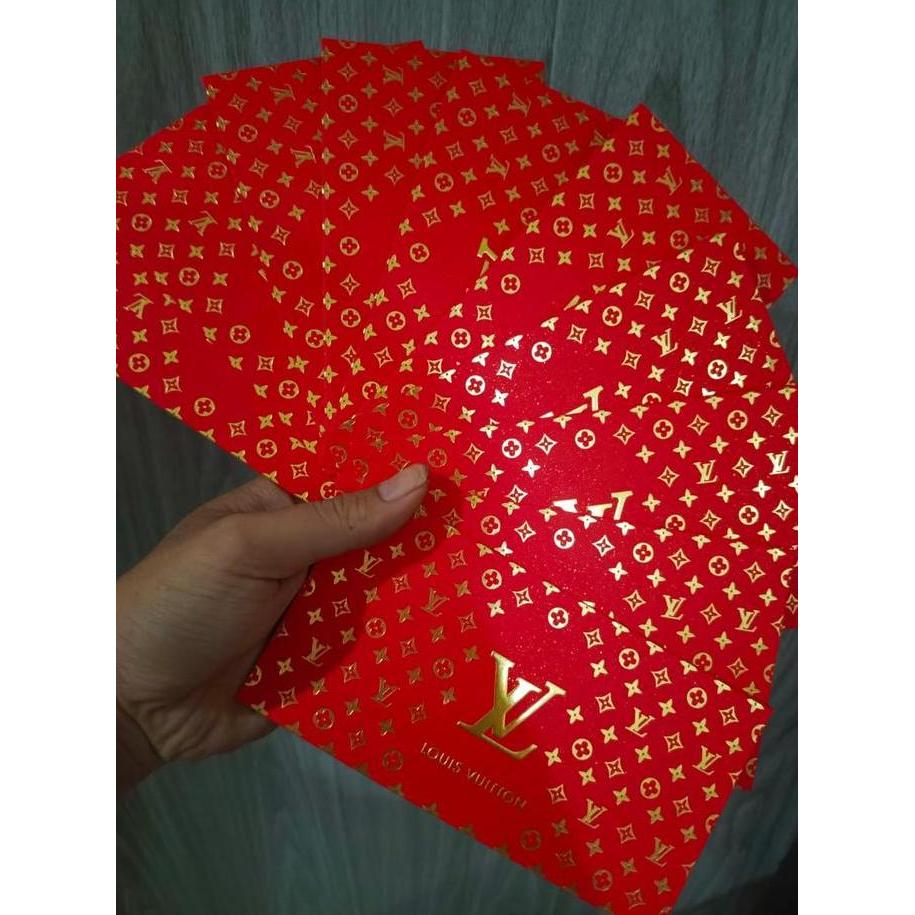 Amplop Angpao Merah Motif LV CHANEL Tahun Baru Imlek Natalan Lebaran