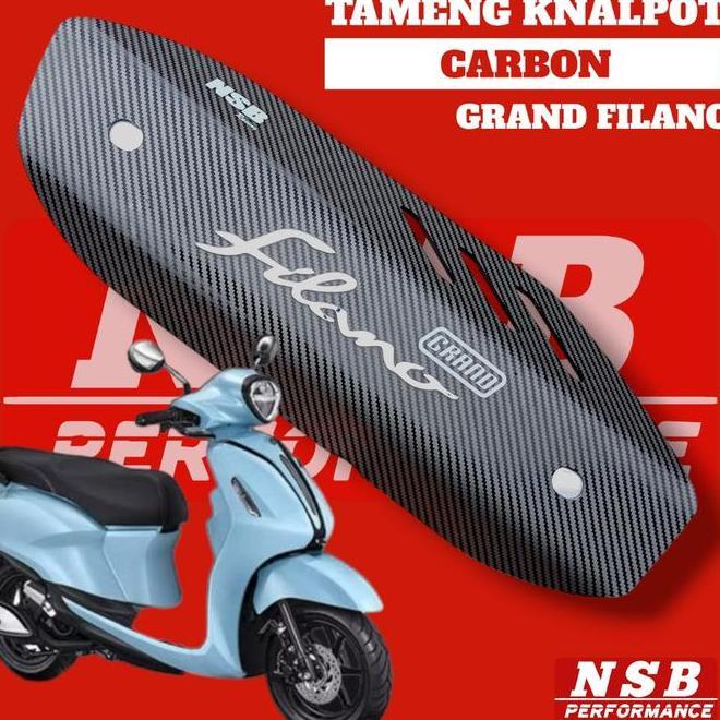 Cover Tutup Tameng Knalpot Grand Filano Carbon Nsb Cover Knalpot Variasi Carbon Grand Filano