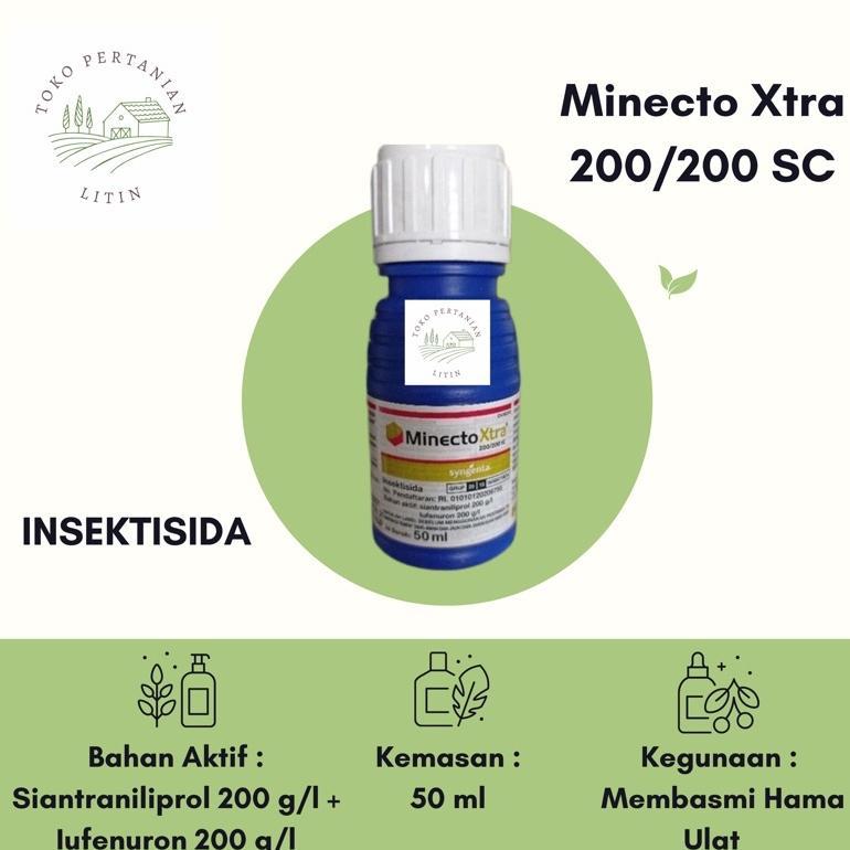 Minecto Xtra 200/200 SC - 50 ml (Insektisida) Membasmi Hama Ulat Bahan Aktif Ganda