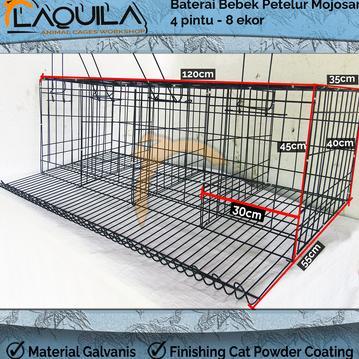 Kandang Galvanis Bebek Petelur Mojosari 4 Pintu